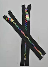 Open End 5# Plating Colorful Brass Metal Teeth Zipper For Shoes / Jacket / Jeans
