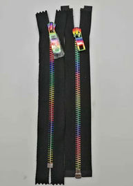 Open End 5# Plating Colorful Brass Metal Teeth Zipper For Shoes / Jacket / Jeans