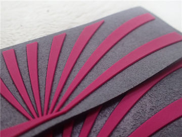 Red 3D Rubber Patches For Garment Soft Gray Microfiber With Injection Silicone Logo