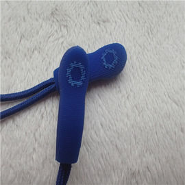 Radian Blue Rubber Zipper Puller With Anti - Slip Dots Smooth And Durable
