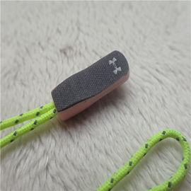 Fluorescent Green Rope Eye Catching Rubber Zipper Puller For Outdoor Sportswear