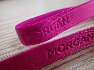 Pink Soft Elastic Band High Frequency Fashion 3D Or Logo On Webbing For Underwear