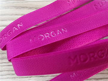 Pink Soft Elastic Band High Frequency Fashion 3D Or Logo On Webbing For Underwear