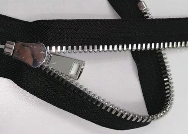 5# Double Point Pull Teeth Zipper With Cotton Fabric Nickel Color