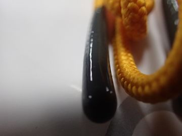 Fashionable Non Elastic Cord With Shiny Silicone Endings Environmentally Friendly