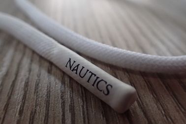 Custom Logo Non Elastic Polyester Cord With Matt Silicone Endings For Hoodie，Clothing