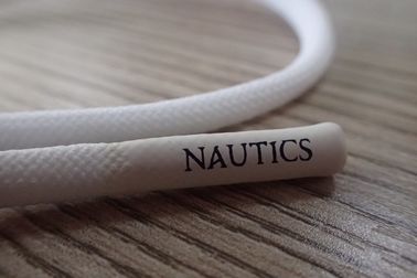 Custom Logo Non Elastic Polyester Cord With Matt Silicone Endings For Hoodie，Clothing
