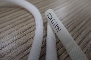 Custom Logo Non Elastic Polyester Cord With Matt Silicone Endings For Hoodie，Clothing