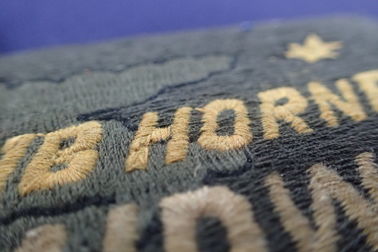 Semicircle Shape Custom Embroidery Patches For Jackets Laser Cut Basis Finishing