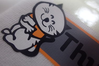 Anti Sublimation Heat Transfer Fabric Labels For Work Wear Shinny And Matte Logo