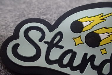 Eco - Friendly Stick On Handmade Rubber Logo Patches