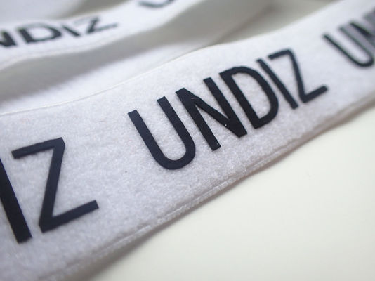 Printed Silicone Logo On Elastic Webbing Tape Customized Design