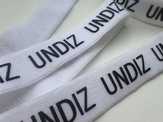 Printed Silicone Logo On Elastic Webbing Tape Customized Design