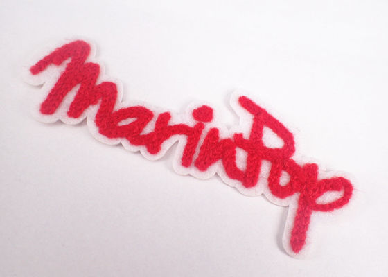 Custom Towel Embroidery Chenille Cartoon Iron On Logo Patches