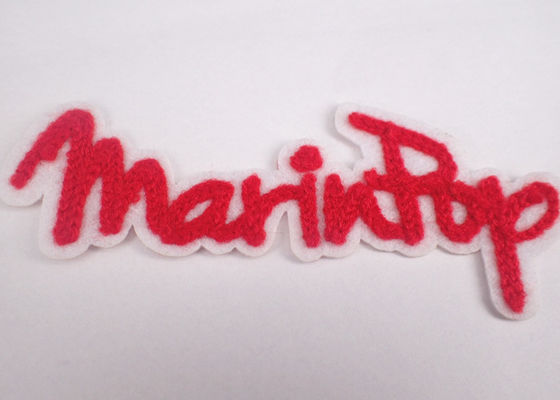 Custom Towel Embroidery Chenille Cartoon Iron On Logo Patches