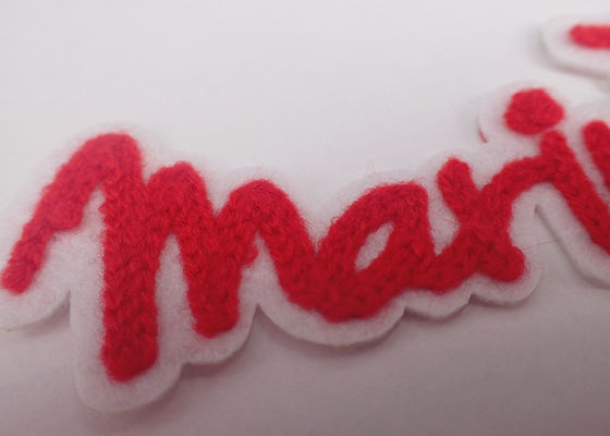 Custom Towel Embroidery Chenille Cartoon Iron On Logo Patches
