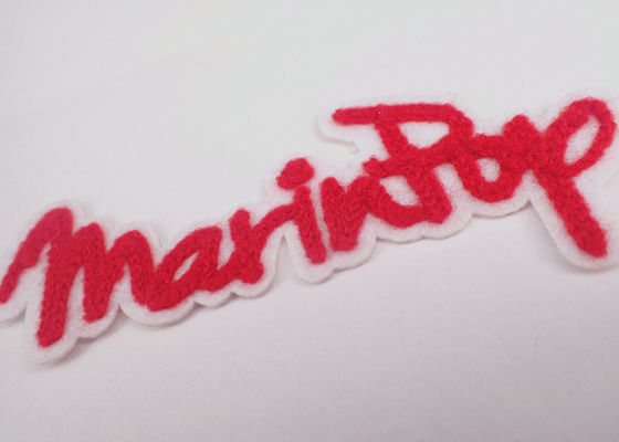 Custom Towel Embroidery Chenille Cartoon Iron On Logo Patches