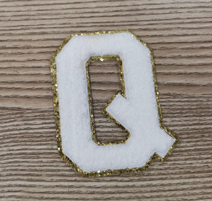 Towel Embroidered Letter Patches Heat Transfer Labels For Clothes