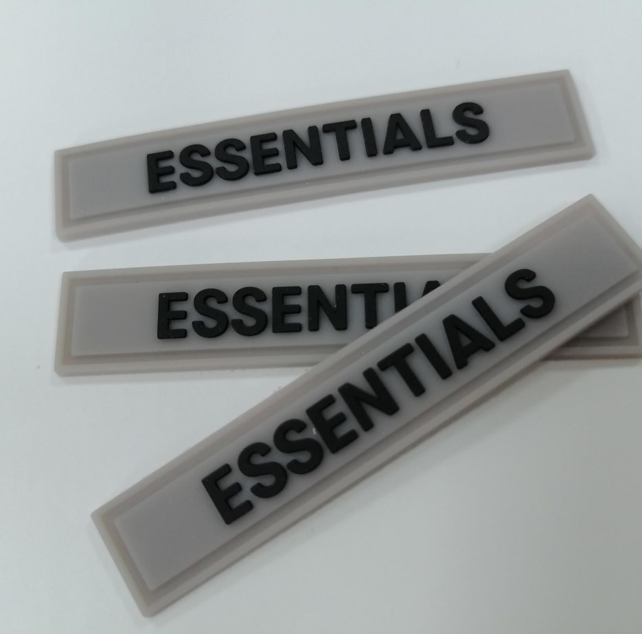 Customized 3D PVC Silicone Labels Rubber Patches Sew On For Garment