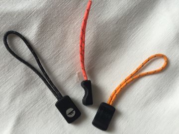 Small Silver Logo Printed Rubber Zipper Puller For Boots Wide Application