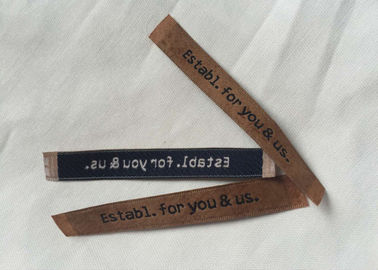 Ultrasonic Cut Classic Woven Clothing Labels For Business 20cm Width