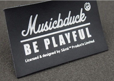 Lightweight Custom Clothing Patches Jeans Leather Label OEM / ODM Avaliable