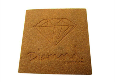 Cool Embossed Leather Patches Custom Leather Name Tags For Flight Jackets Various Shape