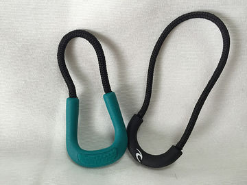 Unique U Shape Zip Fastener Puller , Promotional Zipper Pulls With String