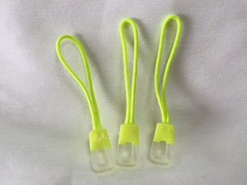 Novelty Transparent Rubber Zipper Puller With Woven Fabric String