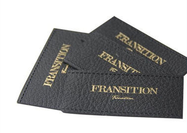 Decorative Recycled Jeans Pu Leather Custom Clothing Patches Embossed / Debossed Logo