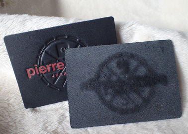 Classic Durable Embossed Leather Patches , Fake / Genuine Leather Label