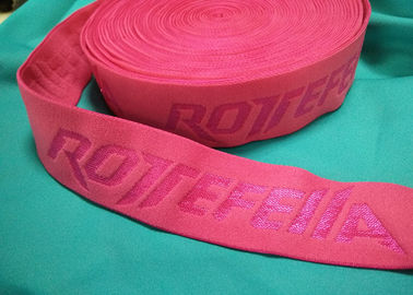 Custom Nylon Spandex Embossed Underwear Jacquard Non Elastic Cord Waistband