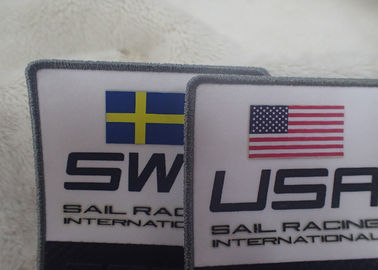Double Side Polyester Custom Cloth Patches Garment Barcode Printing Label
