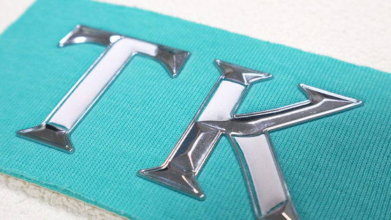 3D Metal Patch Embossed logo High Frequency TPU Heat Transfer Label for Clothing Bulk Factory Price