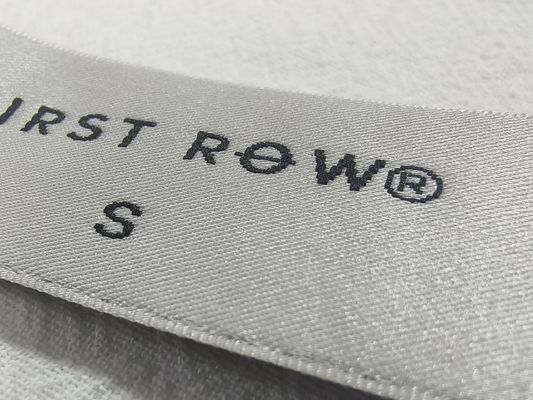 Custom Washable  Woven Fabric Labels Neck Sewing Tags Laser Cut EdgeSoft Patches For Bags Clothing