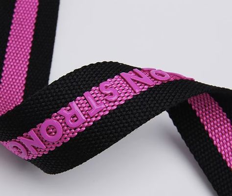 Custom 3D Logo Elastic Strap  Glossy Matte Silicone Polyester Webbing For Garment Accessories
