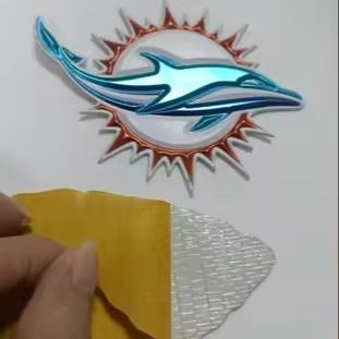 Customized 3D Heat Transfer Badges Gold TPU Patches Brand Tags for Sportswear Custom Garment Decoration