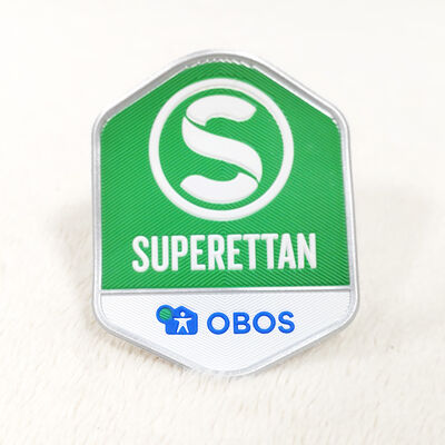 Custom TPU Heat Transfer Badge - Superettan OBOS Logo 3D Embossed Clothing Labels for Apparel Accessories
