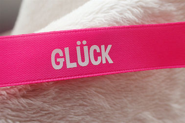16MM Double Sided Smooth Screen Printed Labels Custom Printed Fabric For Doll