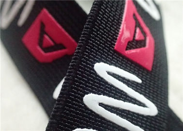 Smooth Feel Shiny Surface Jacquard Elastic Band With Screen Printing Silicon Logo