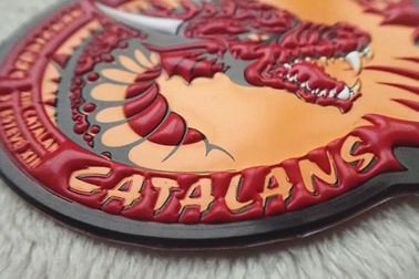 Custom Colorful PVC Patches  ,  Embossed  And Screen Printing Garments Logo