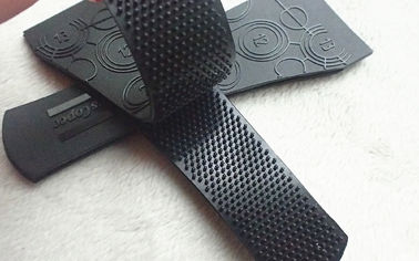 Garment Sleeve Custom Clothing Patches TPU Velcro Dull Polish Surface With Shiny Embossed Plastic Logo