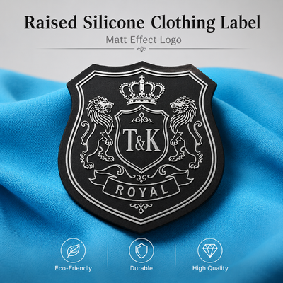 Custom Raised Silicone Clothing Label for Apparel Branding