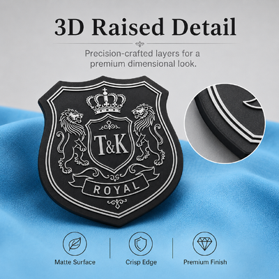 Custom Raised Silicone Clothing Label for Apparel Branding