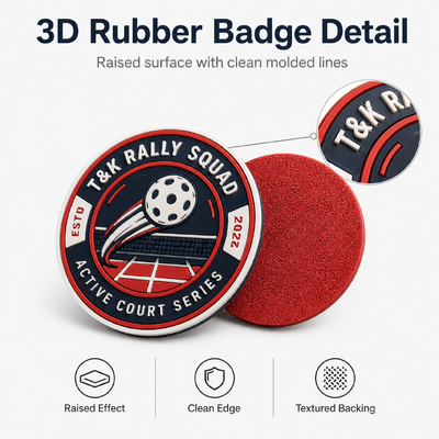 Customizable 3D High Frequency TPU Badges featuring raised designs and smooth finishes ideal for enhancing visibility and recognition
