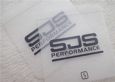 Dumb Face Scrub Transparent TPU Rubber Logo Patches With Rounded Corners Customized