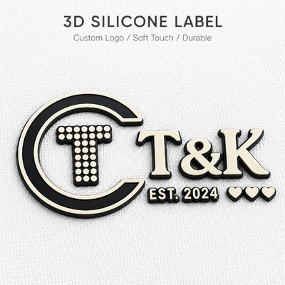 Premium Custom Silicone Heat Transfer Labels with 3D Raised Logo for Clothing Sportswear Activewear Jackets Bags and High-End Apparel Branding