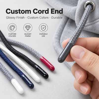 Custom Soft Silicone Aglets for Drawstrings Hoodie Cords and Garment Accessories