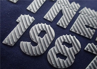 Raised Twill Flash Silver Surface Heat Transfer Logo Three Dimensional Effect