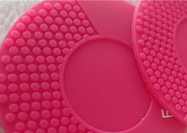 Rose Red Soft PVC Patches For Face Washing Instrument / Soft Silicone Patch